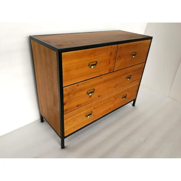 3S. X Home Commode Industrielle Bois Et Métal IRVIN site en ligne 3