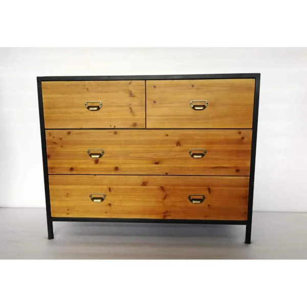 3S. X Home Commode Industrielle Bois Et Métal IRVIN site en ligne 1