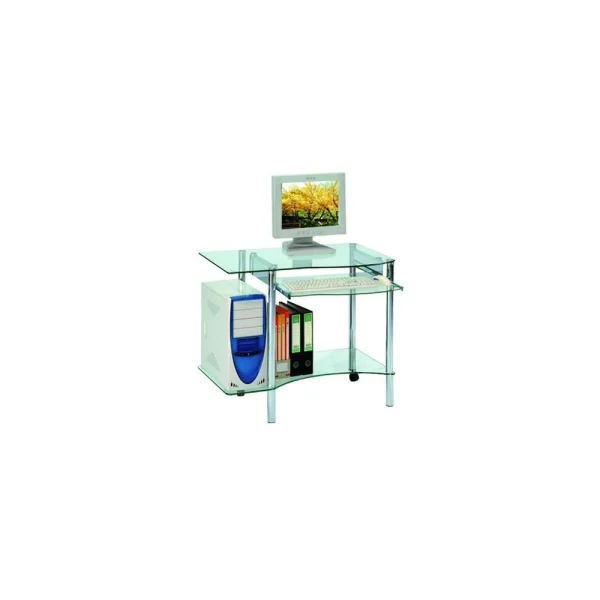 Dansmamaison Bureau Informatique Métal/Verre – CIP – L 89 X L 54 X H 74 Cm Livraison gratuite 1