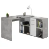 magasin en ligne IDIMEX Bureau D’angle CARMEN Avec Meuble De Rangement, Décor Béton Et Blanc… 8