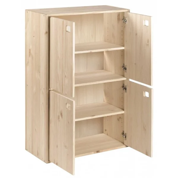 Astigarraga Meuble De Rangement En Pin 4 Portes Dinamic. boutique en ligne 5