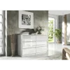 3xeLiving Commode DEMII Avec 6 Tiroirs En Blanc/blanc Brillant, 120 Cm online boutique 34