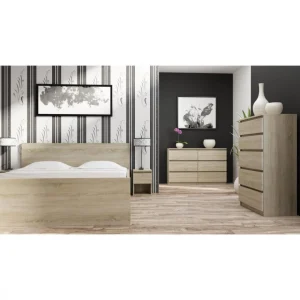 Prestation Et Rapide 3xeLiving Commode DEMII Avec 6 Tiroirs En Chêne Sonoma, 120 Cm 6
