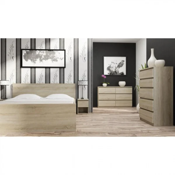 Prestation Et Rapide 3xeLiving Commode DEMII Avec 6 Tiroirs En Chêne Sonoma, 120 Cm 3