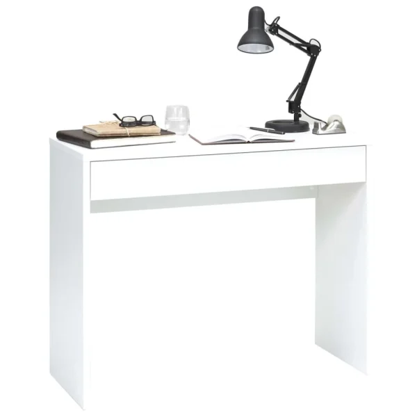 magasin pour FMD Bureau Avec Tiroir Large 100 X 40 X 80 Cm Blanc 1