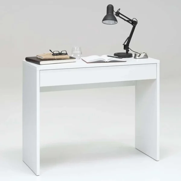 magasin pour FMD Bureau Avec Tiroir Large 100 X 40 X 80 Cm Blanc 3