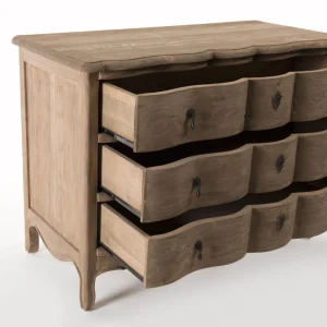 MACABANE Commode 3 Tiroirs Pin Vieilli luxe soldes 13