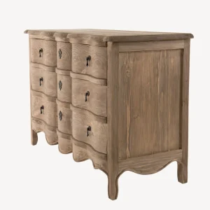 MACABANE Commode 3 Tiroirs Pin Vieilli luxe soldes 15