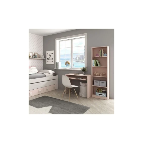 Dansmamaison Bureau Avec Tablette Coulissante Rose – DESKOU – L 90 X L 54 X H 79 Cm site en ligne 4