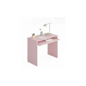 Dansmamaison Bureau Avec Tablette Coulissante Rose – DESKOU – L 90 X L 54 X H 79 Cm site en ligne 8