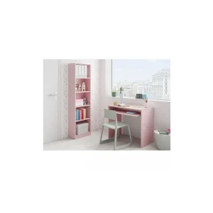 Dansmamaison Bureau Avec Tablette Coulissante Rose – DESKOU – L 90 X L 54 X H 79 Cm site en ligne 12