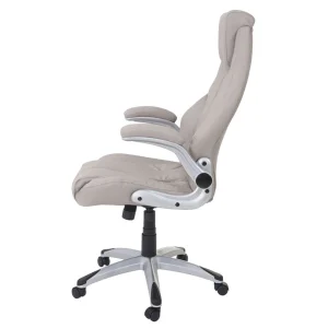 magasin en ligne france Mendler Chaise Fauteuil De Bureau HWC-A65, Chaise Pivotante, Similicuir ~ Taup… 9