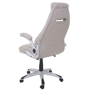 magasin en ligne france Mendler Chaise Fauteuil De Bureau HWC-A65, Chaise Pivotante, Similicuir ~ Taup… 11