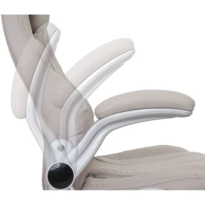 magasin en ligne france Mendler Chaise Fauteuil De Bureau HWC-A65, Chaise Pivotante, Similicuir ~ Taup… 13