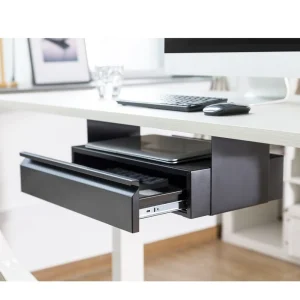 Authentic Original licence MacLean Tiroir Sous-bureau Ergonomique Noir Max 5kg MC-875 9