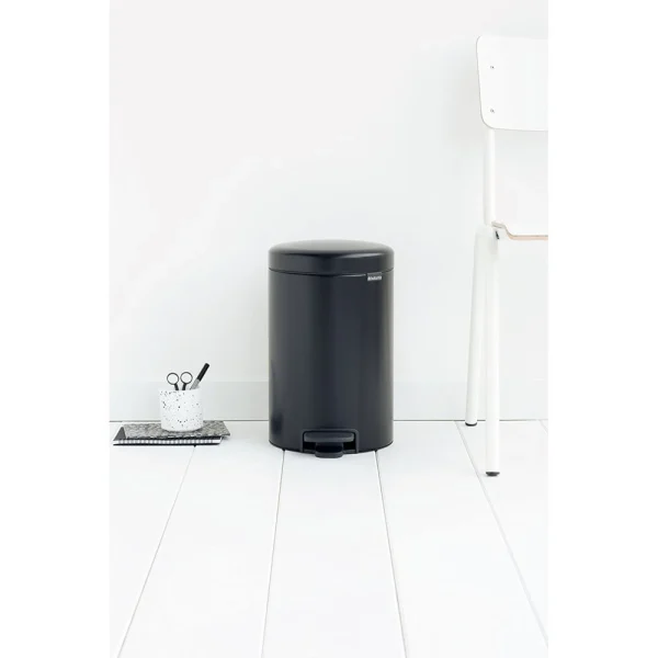 Poubelle Newicon 12 L Noir Mat, Brabantia outlet soldes 5