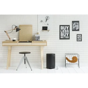 Poubelle Newicon 12 L Noir Mat, Brabantia outlet soldes 15