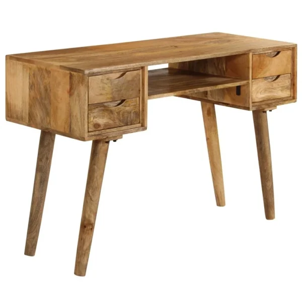 VidaXL Bureau Bois De Manguier Massif 115 X 47 X 76 Cm en promotion 5