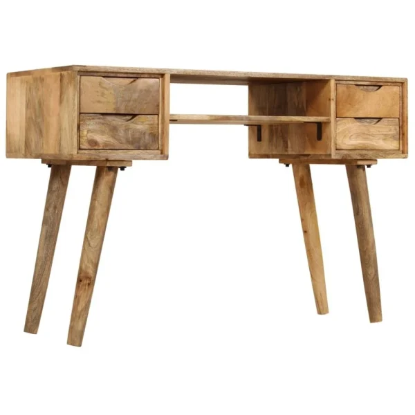 VidaXL Bureau Bois De Manguier Massif 115 X 47 X 76 Cm en promotion 6