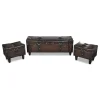 VidaXL Ensemble De Bancs De Rangement 3 Pcs Marron destockage 17