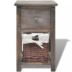 Prix très abordable VidaXL Table De Chevet Bois Marron 11