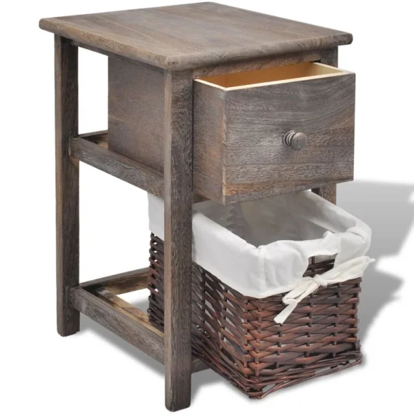 Prix très abordable VidaXL Table De Chevet Bois Marron 5