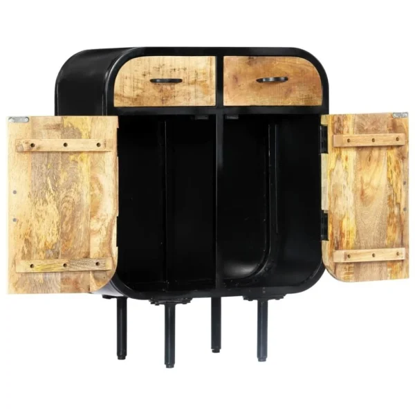 authentiques VidaXL Bois De Manguier Massif Buffet Fer Commode Armoire De Rangement… 4
