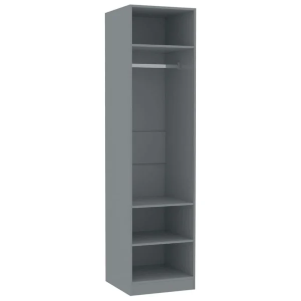 VidaXL Garde-robe Gris 50 X 50 X 200 Cm Aggloméré mode 3