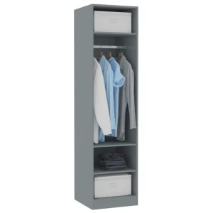 VidaXL Garde-robe Gris 50 X 50 X 200 Cm Aggloméré mode 13