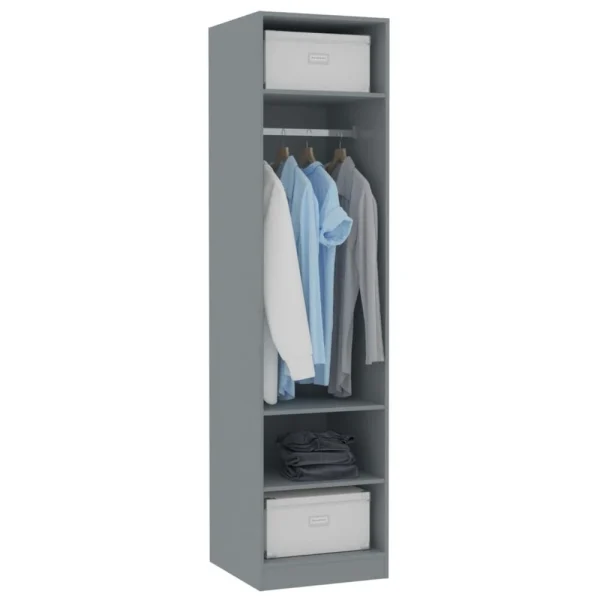 VidaXL Garde-robe Gris 50 X 50 X 200 Cm Aggloméré mode 5