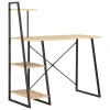 prix de gros VidaXL Bureau Avec Etagère Noir Et Chêne 102x50x117 Cm Table Ordinat… 5