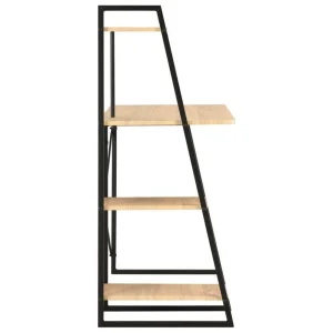 prix de gros VidaXL Bureau Avec Etagère Noir Et Chêne 102x50x117 Cm Table Ordinat… 11