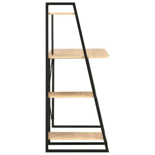 prix de gros VidaXL Bureau Avec Etagère Noir Et Chêne 102x50x117 Cm Table Ordinat… 4