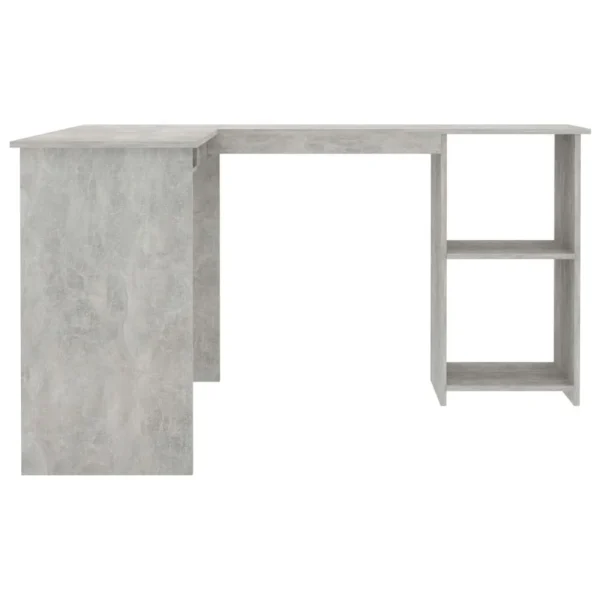 VidaXL Bureau D’Angle En Forme De L Gris Béton Aggloméré Table D’Or… boutique pas cher 6