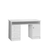 se précipiter pour acheter SANS MARQUE ALICANTE Bureau A Cles, 1 Porte, 4 Tiroirs – Decor Papier Blanc – L 12… 17