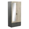 Nouvelle tendance BUT Armoire 2 Portes 1 Tiroir L.89 Cm READY Imitation Chêne Kronberg Et A… 13