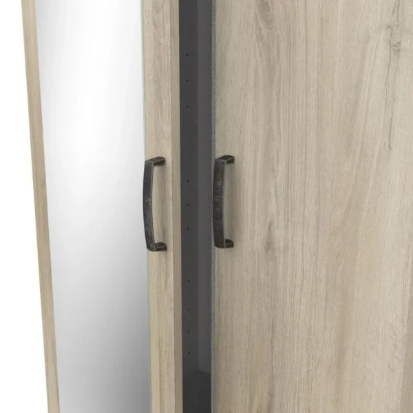 Nouvelle tendance BUT Armoire 2 Portes 1 Tiroir L.89 Cm READY Imitation Chêne Kronberg Et A… 4