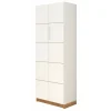 Caemmum Armoire 2 Portes Blanche Haut. 180 Cm magasin pour 17