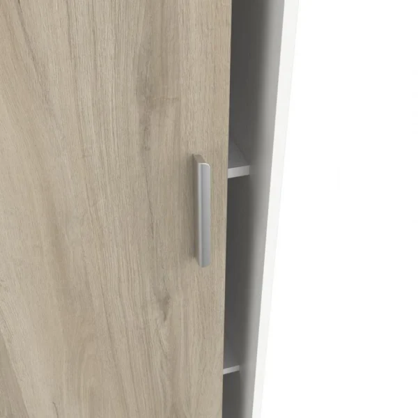 BUT Armoire 2 Portes Coulissantes Imitation Chêne Kronberg Et Blanc L.120… luxe soldes 4