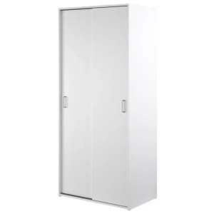 BUT Armoire 2 Portes Coulissantes L. 78 Cm SPACE Blanc à prix imbattables 11