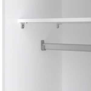 BUT Armoire 2 Portes Coulissantes L. 78 Cm SPACE Blanc à prix imbattables 15