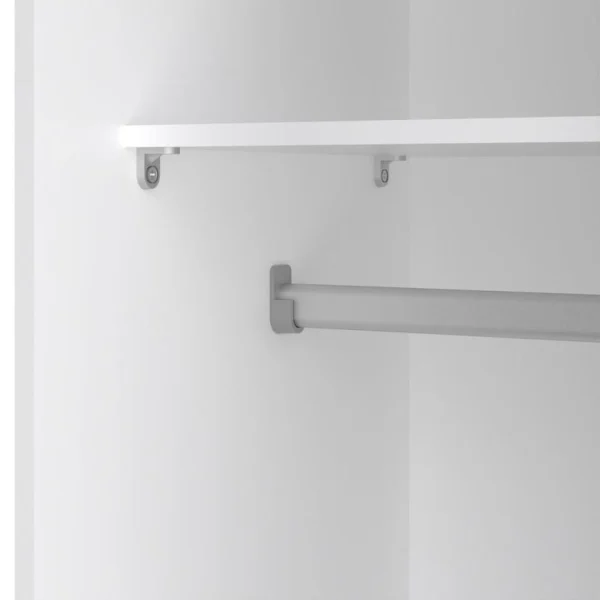 BUT Armoire 2 Portes Coulissantes L. 78 Cm SPACE Blanc à prix imbattables 6