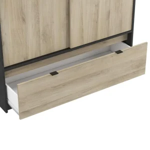 BUT Armoire 2 Portes Coulissantes L.120 Cm Imitation Chêne Kronberg Et Ar… marque pas cher en ligne 15
