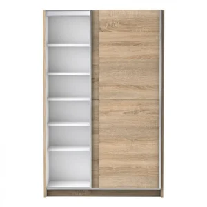 soldes magasin BUT Armoire 2 Portes Coulissantes L.125 Cm FAST Imitation Chêne 13