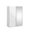 pas cher en vente BUT Armoire 2 Portes Coulissantes L.150 Cm ELEGANCE MINI Blanc Et Blanc La… 17
