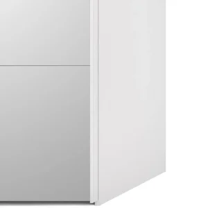 pas cher en vente BUT Armoire 2 Portes Coulissantes L.150 Cm ELEGANCE MINI Blanc Et Blanc La… 13