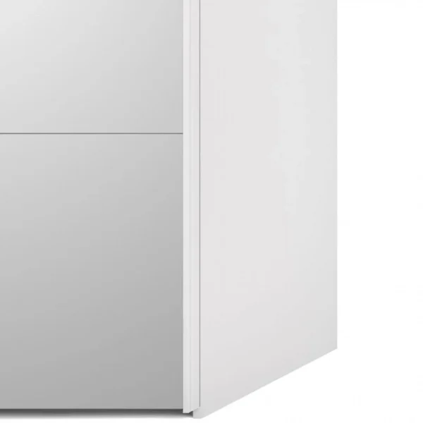 pas cher en vente BUT Armoire 2 Portes Coulissantes L.150 Cm ELEGANCE MINI Blanc Et Blanc La… 5