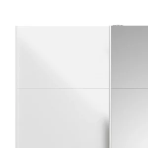 pas cher en vente BUT Armoire 2 Portes Coulissantes L.150 Cm ELEGANCE MINI Blanc Et Blanc La… 15