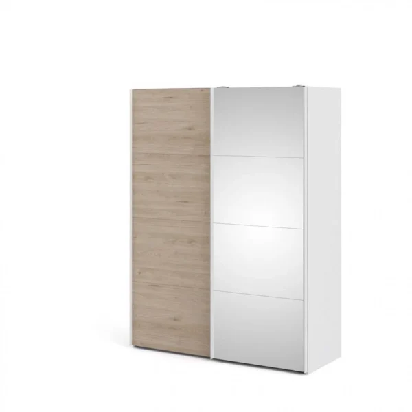 ultratendance BUT Armoire 2 Portes Coulissantes L.150 Cm ELEGANCE MINI Blanc Et Imitatio… 4