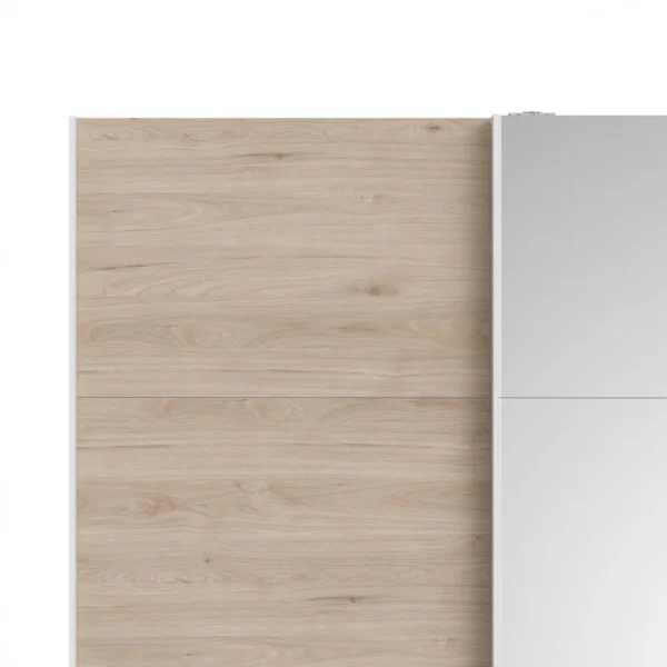 ultratendance BUT Armoire 2 Portes Coulissantes L.150 Cm ELEGANCE MINI Blanc Et Imitatio… 5